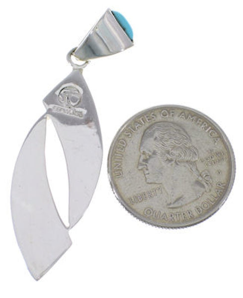 Southwestern Sterling Silver And Turquoise Pendant PX28973